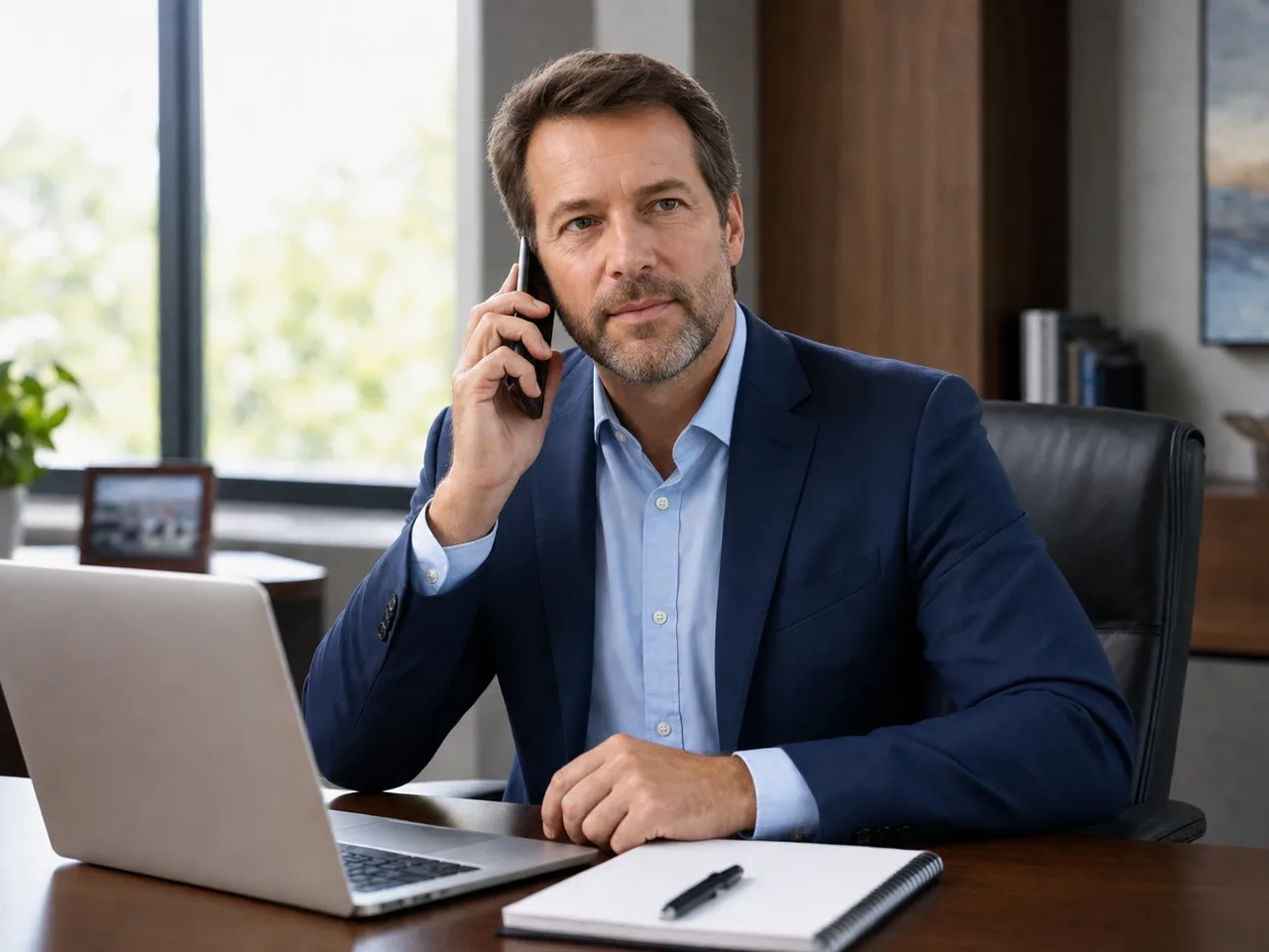 Blaine, owner of Canadian Car Shipping, speaking with a customer by phone